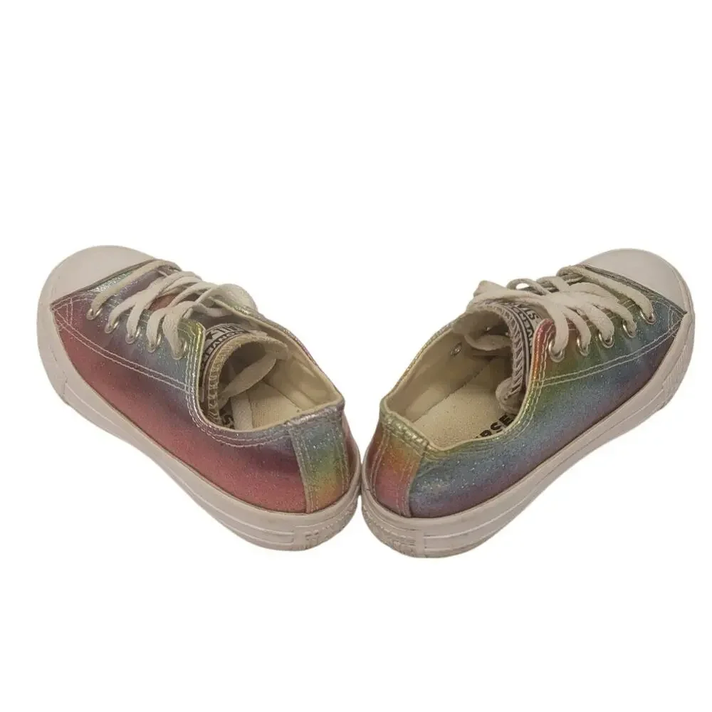 Converse Girls Sneakers Rainbow Glitter Size 1
